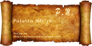 Paletta Márk névjegykártya